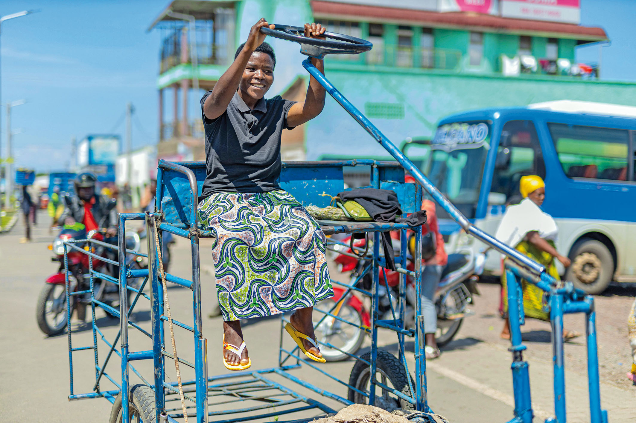 woman driving a vehicle