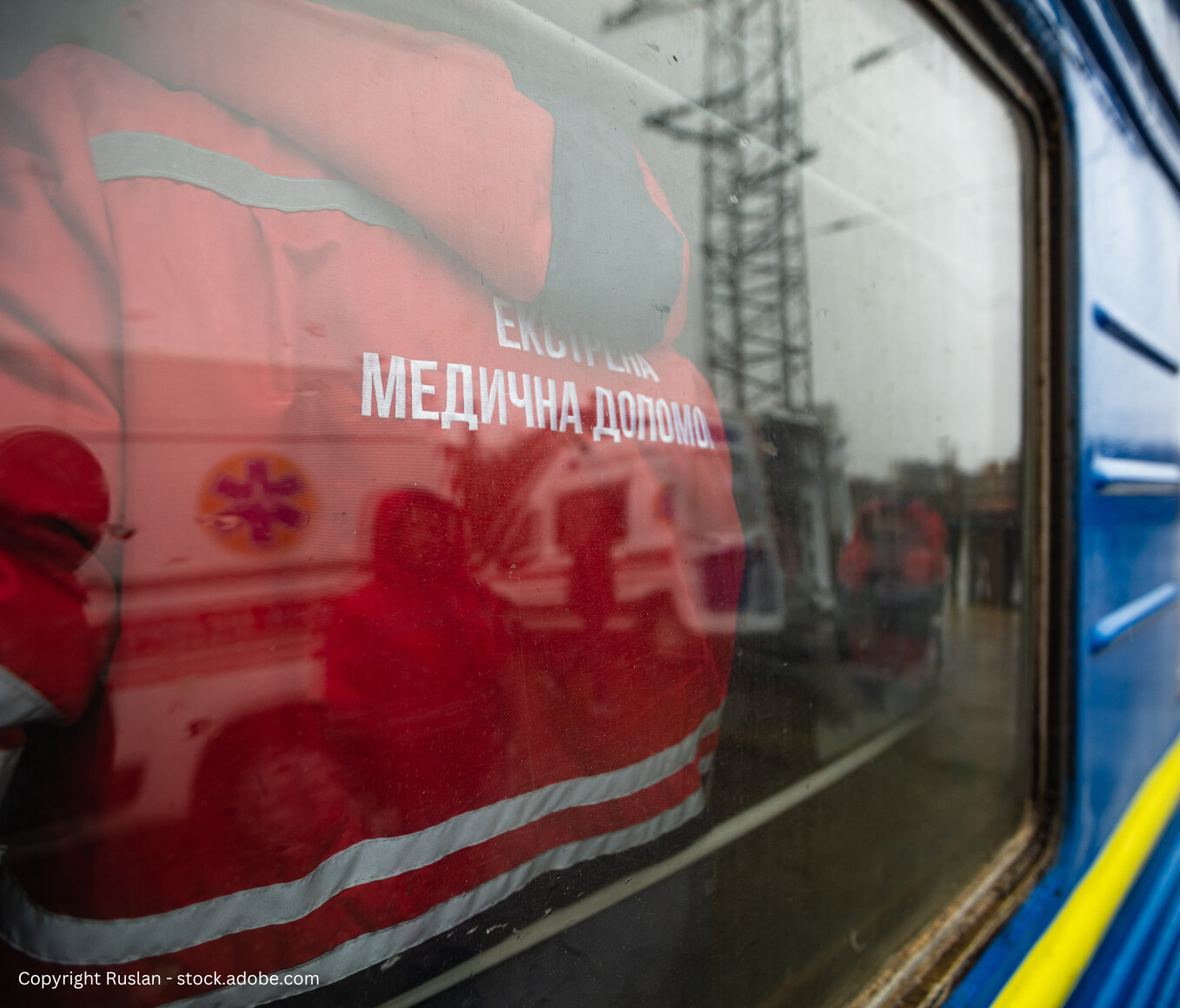 doctor in a train in Lviv, Ukraine